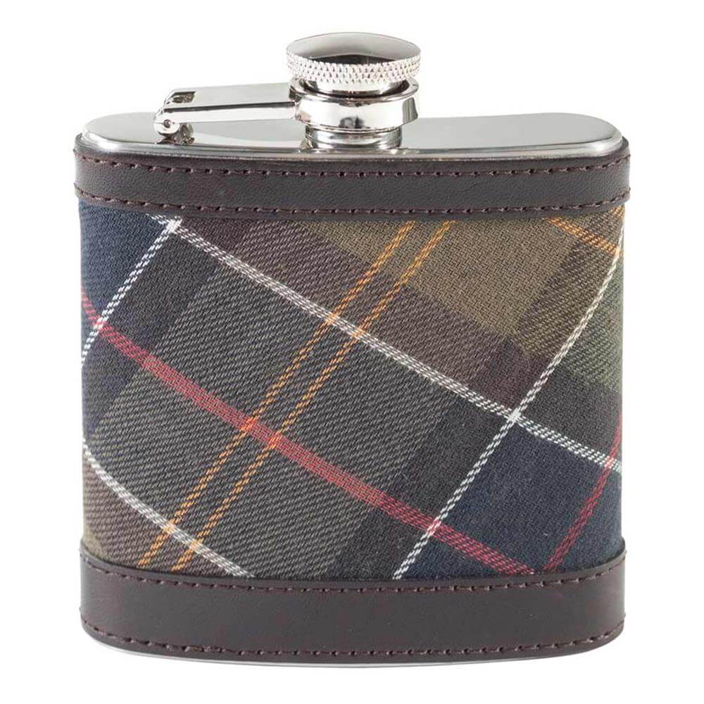 Barbour Tartan Hip Flask